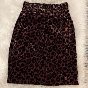 J. Crew NWT Animal Print Pencil Skirt